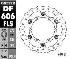 Tarcza hamulcowa pływająca 270mm ktm wszystkie modele, husaberg (ng140)