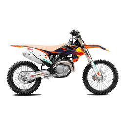 WYPRZEDAŻ KOMPLET NAKLEJEK (OKLEIN) KTM SX/SX-F '19-'22, EXC/EXC-F '20-'23 REPLICA KTM FACTORY MXGP KTM KOLOR POMARAŃCZOWY CZARNY