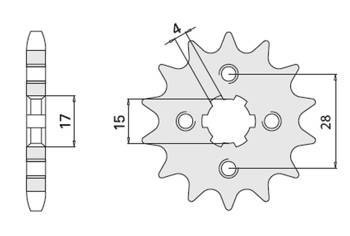 Zębatka przednia 272 12 (253-12) honda crf 110,mbx 50 '83-'89