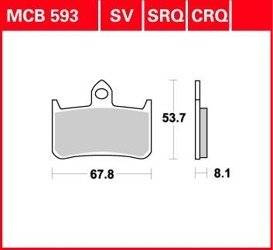 KLOCKI HAMULCOWE TRW MCB593