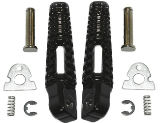 Zestaw podnóżków (podnóżki) pasażera kompletny z mocowaniami suzuki gsxr 600/750 '06-14, gsxr 1000 '05-14, b-king '08-13 kolor czarny