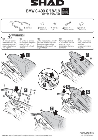 Stelaż kufra tylnego Shad do BMW C400X (18-23)