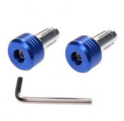 Końcówki kierownicy motocykla niebieskie