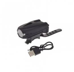 Lampa rowerowa przód 1 LED 250 LM USB