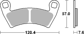 Klocki hamulcowe kh452 off-road sinter kolor złoty pasuje do: polaris 500/700/800/900/1000