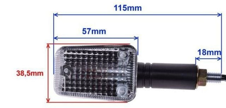Kierunkowskaz mini czarny Jasny Długi