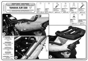 stelaż kufra centralnego yamaha xjr 1300 (07-14) ( bez płyty )
