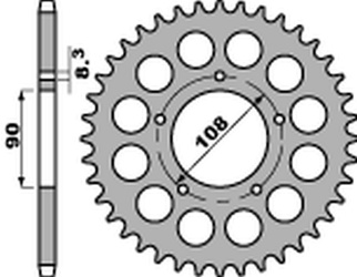 Zębatka tylna 1022 40 c45 ducati 500 desmo/ sl '79-'84, 750 f1 '85-'88, 900 s2 '83-'85, cagiva 350/650 alazzurra sports '85-'88 (jtr1022.40)
