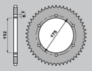 Zębatka tylna 844 55 yamaha dt 125r '88-'92