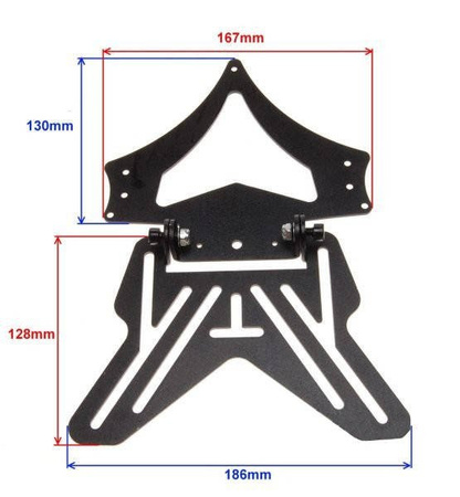 Mocowanie tablicy rejestracyjnej motocykla z regulacją Kąta