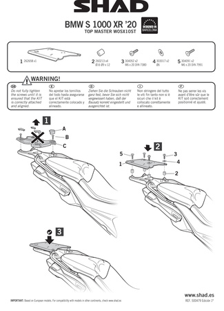 Stelaż kufra tylnego Shad do BMW S1000XR ( 2020 - )