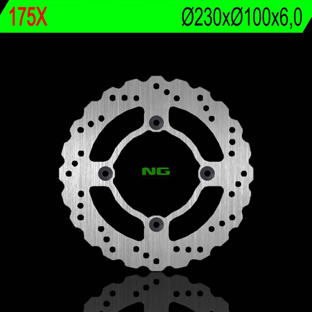 Tarcza hamulcowa tył kawasaki zr 750 zephyr 92-97, zx6r 95-97, zzr 600 90-92 (230x100x6) (4x10,5mm) wave