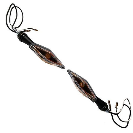 Far komplet kierunkowskazów viper (2 szt.) kolor czarny (21w) (93mm) szkło pomarańczowe