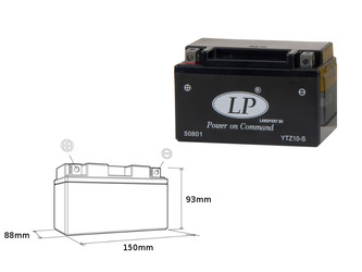 Landport akumulator ytz10-s 12v 8,6ah 150x86x95 bezobsługowy - zalany (6)