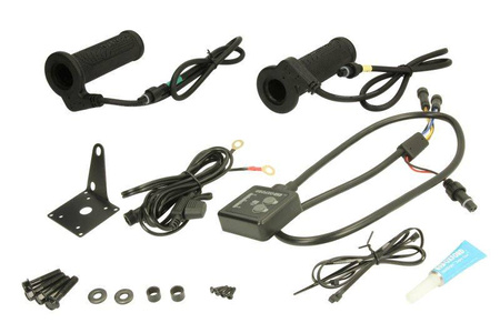 Manetki podgrzewane do motocykla evo sport z panelem sterującym i termostatem do kierownicy 22mm długość 114-123mm (el)