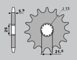Zębatka przednia 565 16 (565 16 jtf) suzuki gs500e '89-'93