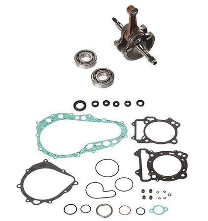 zestaw naprawczy dołu silnika arctic cat 400 dvx '04-'08, kawasaki kfx 400 '03-'06, suzuki lt-z 400 '03-'08 (wał korbowy, łożyska, uszczelniacze, uszczelki)