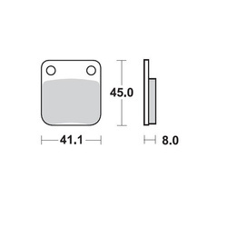 Klocki hamulcowe kh54 sinter metal oem: 11 (sinterpro racing ng) suzuki: dr 125-200, husqvarna: cr/wr 125-250-360,
