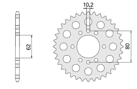 Zębatka tylna 843 49 yamaha dt 80 lc (843-49)