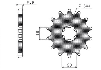 Zębatka przednia 560 14 kawasaki kx 65/80/85 (jtf546.14) (łańc. 420) (56014jt)