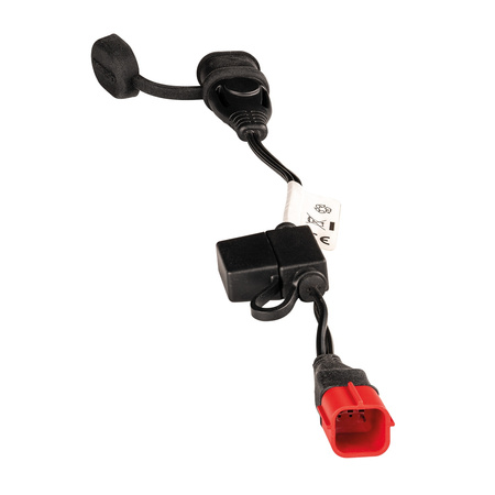 OPTIMATE PRZEWÓD (PRZEJŚCIÓWKA) Z WTYCZKĄ DO PODŁĄCZENIA ŁADOWARKI DO GNIAZDKA EURO5 (6 PINOWY) I ZŁĄCZEM SAE (DŁUGOŚĆ 40CM) (EL)