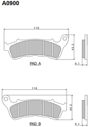 NISSIN KLOCKI HAMULCOWE KH388 PREMIUM SEMI-METALLIC (SPIEK METALICZNY) (ECE R90) (MADE IN JAPAN) (2P-308NS)