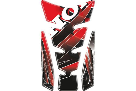 Tankpad puig wings, wzór honda czerwony