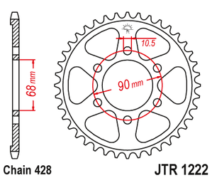 Zamówić zębatka 4733 48  tylna honda cb 125r '18-'21  (łańc. 428)