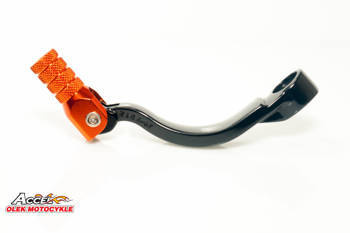 Dźwignia zmiany biegów ktm sx125/150 '16-'19, sxf450 '16-'19, exc450/ '17-'19, sx85 '18-'19 aluminiowa kolor czarny, końcówka pomarańcz.