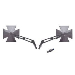 Lusterka Krzyż metal chrom R/R+R/L M10