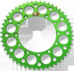 Zębatka tylna ultralight 489 49 aluminiowa kolor zielony kawasaki kx/kxf (jtr460,49) (48949)