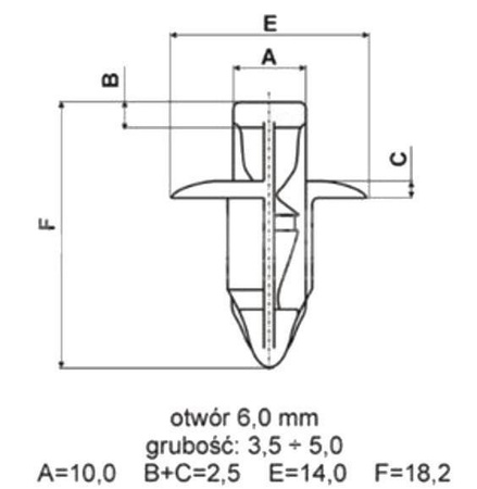 KOŁEK MONTAŻOWY DO OWIEWEK YAMAHA
