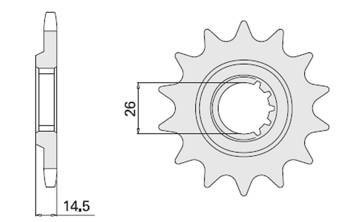 Zębatka przednia 335 15 honda cbx 1000 z (79-80) (sc03) (335-15) (jtf335.15)
