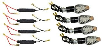 KIERUNKOWSKAZY LED E8 POMARAŃCZOWA KOŃCÓWKA Z OPORNIKAMI