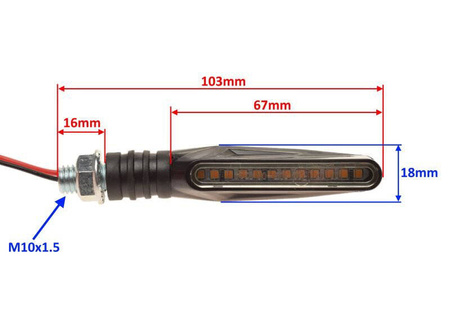 Kierunkowskaz led do motocykla skutera z homologacją