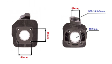 Cylinder kompletny 40 mm Peugeot AC 2T Speedfight TKR Vivacity