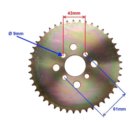Zębatka tył 45Z 428 ATV 250 Bashan