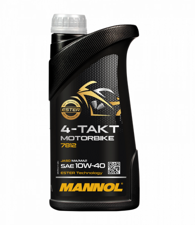 Olej silnikowy motocyklowy 4T 10W40 1l ester + MA2 syntetyk Mannol