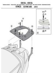 stelaż kufra centralnego kymco xciting 400i (13-15) ( z płytą monokey )