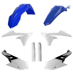 KOMPLET PLASTIKÓW (FULL KIT) YAMAHA WR 250F '15-'19; WR 450F '16-'18 W ZESTAWIE OSŁONY AMORTYZARORÓW (8398200001) KOLOR NIEBIESKO BIAŁY OEM