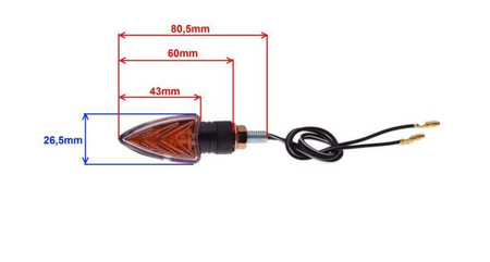 Kierunkowskaz krótki lewy przód stożkowy jasny