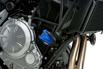 Części zamienne- para gumowych końcówek do crash pads r19 do suzuki gsx-r750 04-05 niebieskie