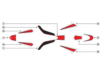 Zestaw Naklejek Puig Do Yamaha T-Max 530 12-14 (Białe 8413)