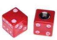 Nakrętka wentyla kostka czerwona