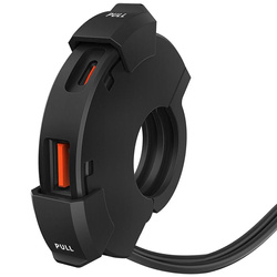 MOTOCYKLOWE PODWÓJNE GNIAZDO USB QC 3.0 + PD - 48W POWER RI(NA KIEROWNICE)