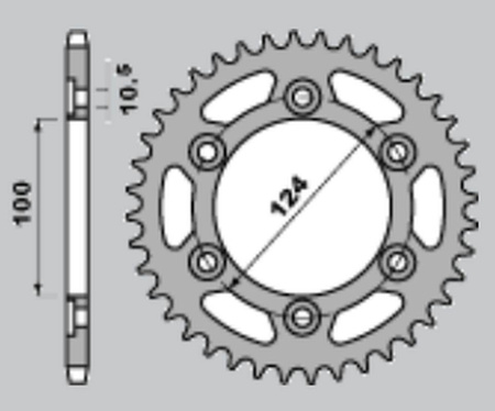 Zębatka tylna 1027 39 (a4150735390) ducati monster