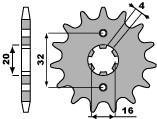 Zębatka przednia 2182 13 18nc yamaha wr 125 r/x 09-11, yzf 125r 08-11 (-1) (łańc. 428)
