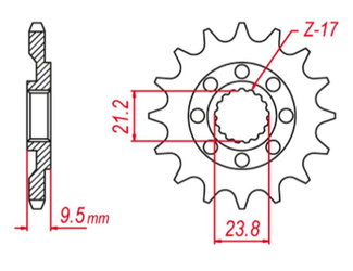 Zębatka przednia 342 13 honda cr 250 '88-'08, crf 450 '02-'22 (jtf284.13) crf 250r '22-'23
