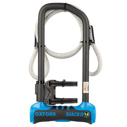 ZABEZPIECZENIE ANTYKRADZIEŻOWE KŁÓDKA SHACKLE 14 PRO U-LOCK 320mm x 177mm KOLOR NIEBIESKI