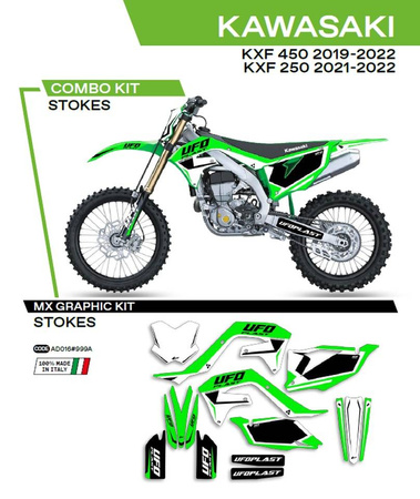 Komplet naklejek (oklein) kawasaki kxf 250 '21-'22